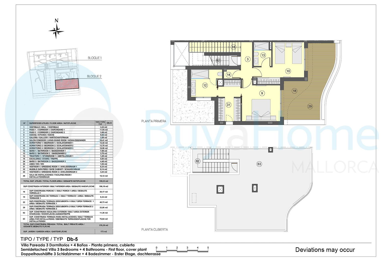 Casa pareada de nueva construcción, estilo chalet, con piscina y terraza, en venta en Paguera