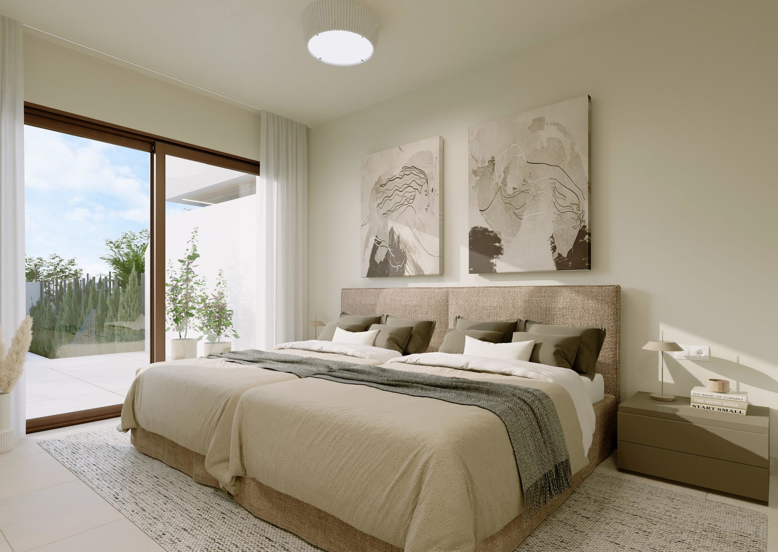 Newly built semi-detached villa-style property with a swimming pool and terrace for sale in Paguera
